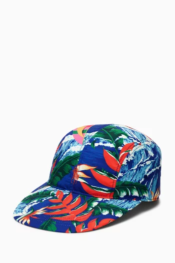 Floral Baseball Cap in Cotton