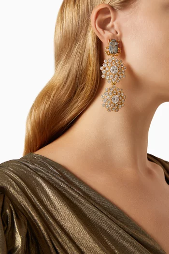 Scarab Sunny Clip Earrings in 24kt Gold-plated Bronze