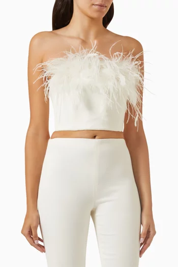 Ceresi Feather-trimmed Top