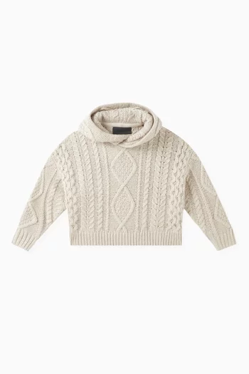 Cable-knit Hoodie