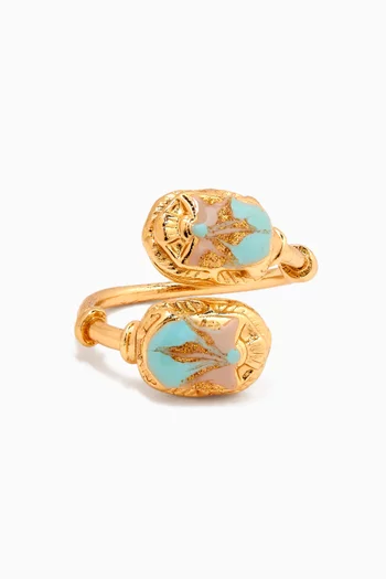 Duality Scaramouche Ring in 24kt Gold-plated Metal