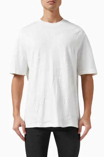 All-over Logo T-Shirt in Cotton Jersey