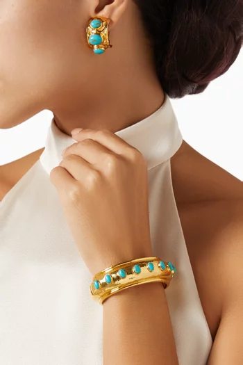 Ava Bangle in 24kt Gold-plated Brass