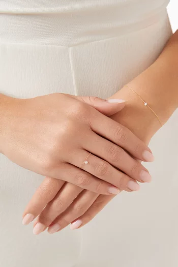 Danaé Diamond Chain Ring in 18kt Gold