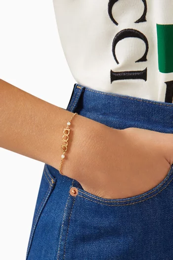 'GUCCI' Letter Bracelet in Metal