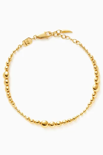 Articulated Beaded Bracelet in 18kt Recycled Gold-plated Vermeil