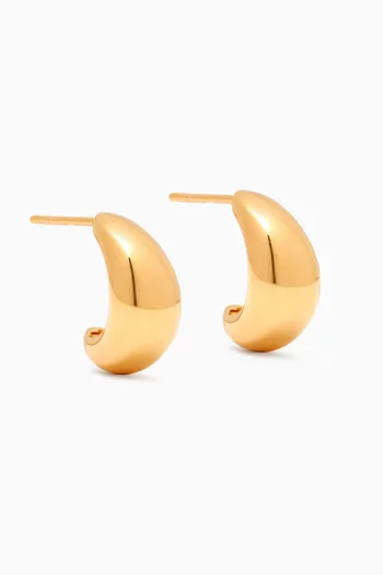 Savi Dome Small Hoop Earrings in 18kt Recycled Gold-plated Vermeil