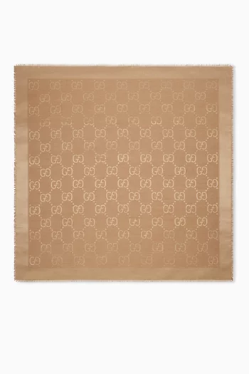 Gg Shawl in Jacquard-silk