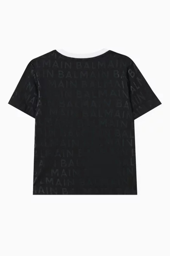 Monogram-print T-shirt in Cotton