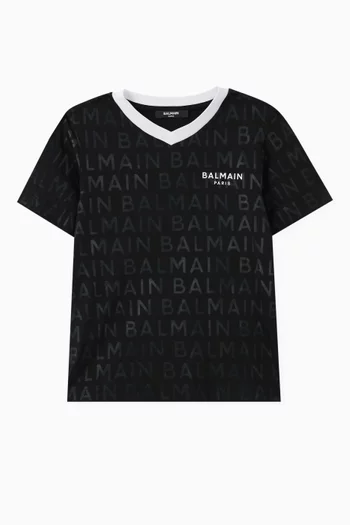Monogram-print T-shirt in Cotton