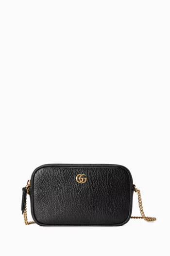 Mini GG Marmont Shoulder Bag in Leather