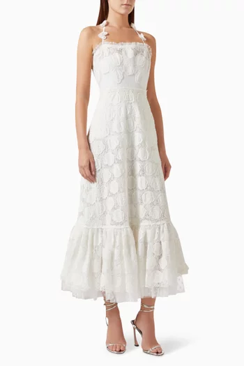 White lace outlet maxi dress