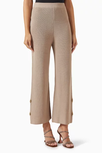 Embellished Pants in Cotton-knit