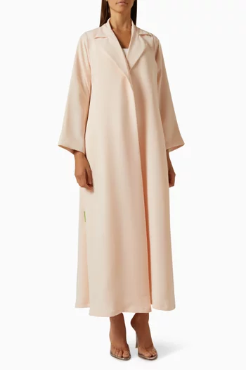 Notched-collar Abaya