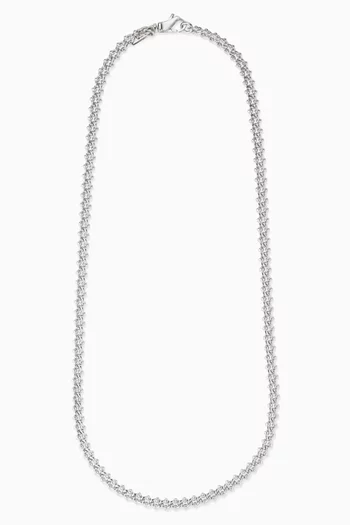 Knotted Chain Necklace in Sterling Silver