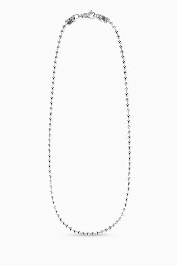Essential Beaded Chain Necklace in Sterling Silver