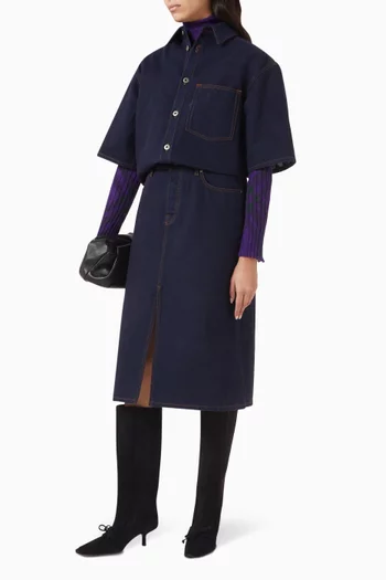 Midi Skirt in Japanese Denim