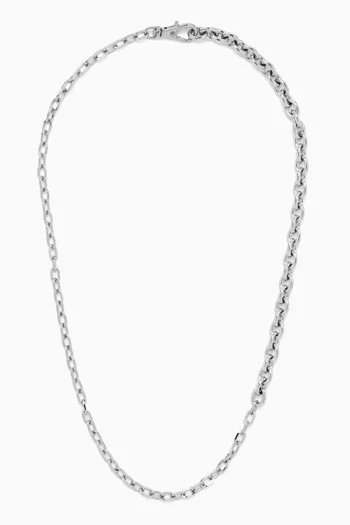 The Connor Chain Necklace in Silver-tone Brass
