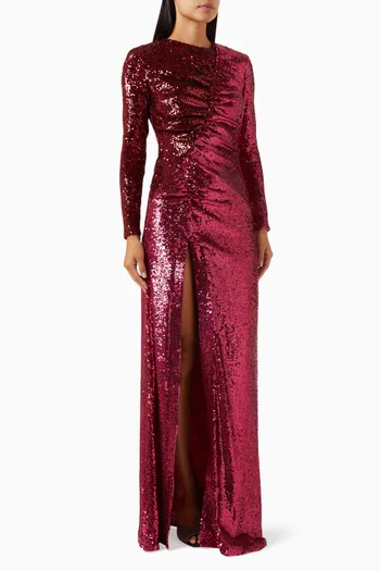 Iman Sequinned Maxi Dress