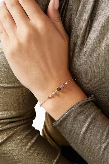 Fireworks Fiesta Precious Gemstone Bracelet in 18kt Rose Gold