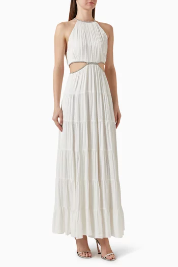 Myrtice Embellished Cut-out Maxi Dress in Viscose