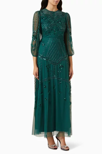 Sequin Embellished Maxi Dress
