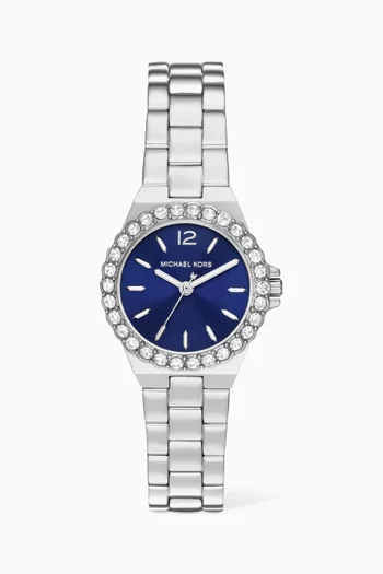 ساعة لينوكس كوارتز مرصعة بأحجار بافيه، 30 مم