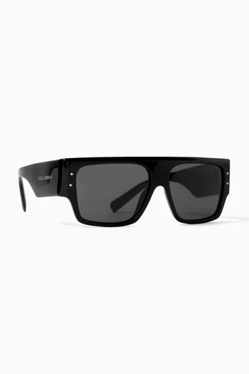 Oversized Square Sunglasses in Acetate