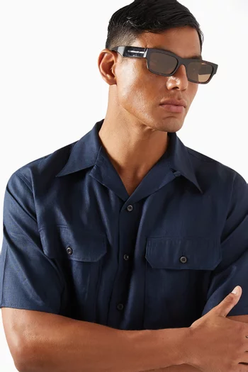 Square Tortoiseshell Sunglasses in Acetate