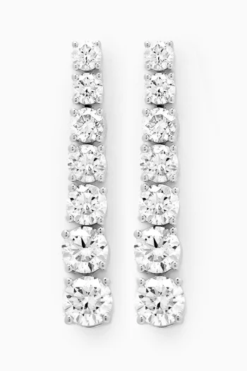Diamond Drop Earrings in 18kt White Gold