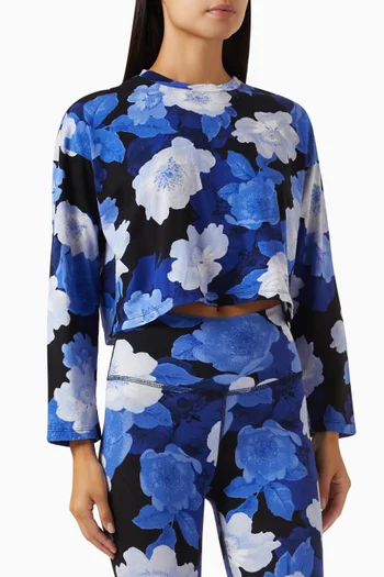 Taryn Floral Cropped T-Shirt in Cotton