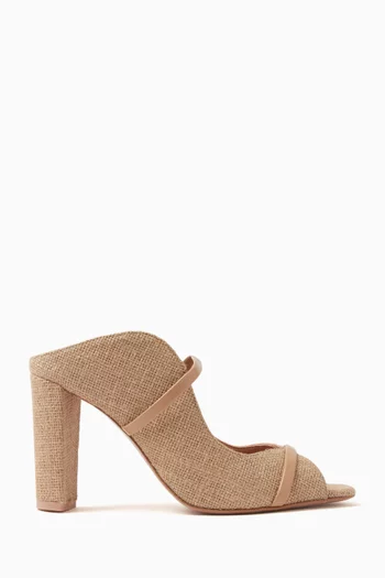 Norah 85 Mules in Jute and Nappa Leather