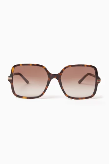 Rectangle-eye Sunglasses in Recycled Acetate