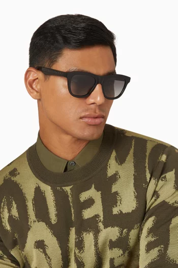 Square-frame Sunglasses in Recycled Acetate