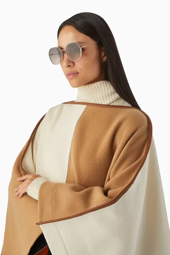 Oversized Sunglasses in Metal