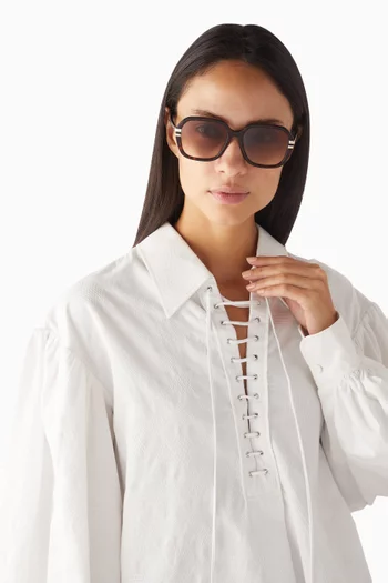 Rectangle Sunglasses in Bio Acetate