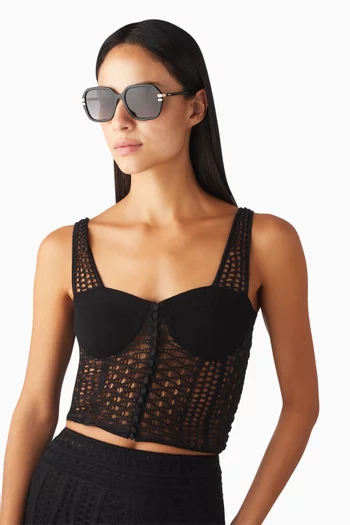 Round Sunglasses in Acetate