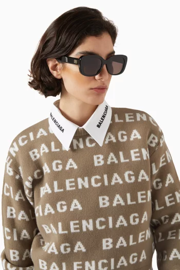 نظارة شمسية بإطار مربع أسيتات معاد تدويره