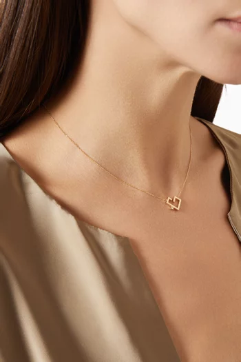 Small Hubb Diamond Necklace in 18kt Gold