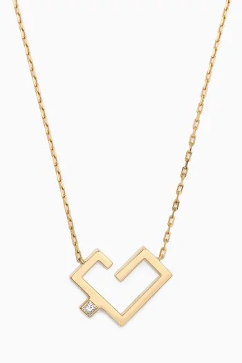 Small Hubb Diamond Necklace in 18kt Gold