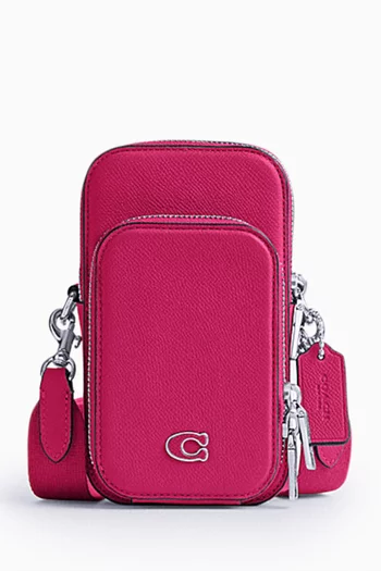 Phone Crossbody Bag in Grained Leather