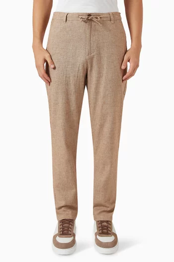 Brody Slim Tapered-fit Pants in Linen