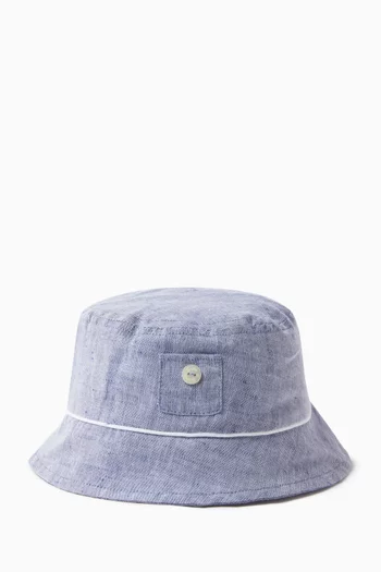 Bucket Hat in Cotton-linen blend