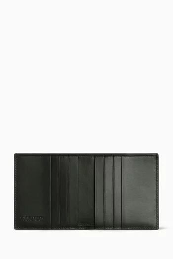 Slim Bi-Fold Wallet in Intrecciato Calfskin Leather