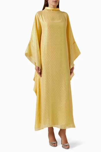 Turtleneck Glitter-effect Kaftan