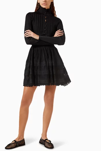 Cropped Cardigan in Shiny Crinoline