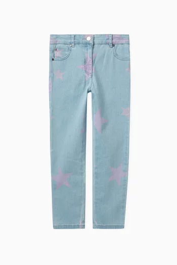 Star-print Jeans in Organic Cotton Denim