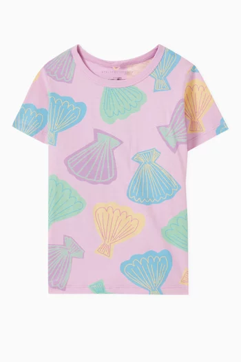 Shell Print T-Shirt in Cotton