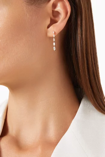 Marquise Diamond Drop Earrings in 18kt Yellow Gold