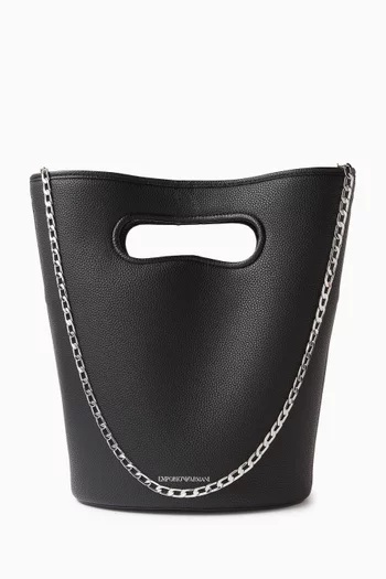 Structured Bucket Bag in Deer-print Faux Leather